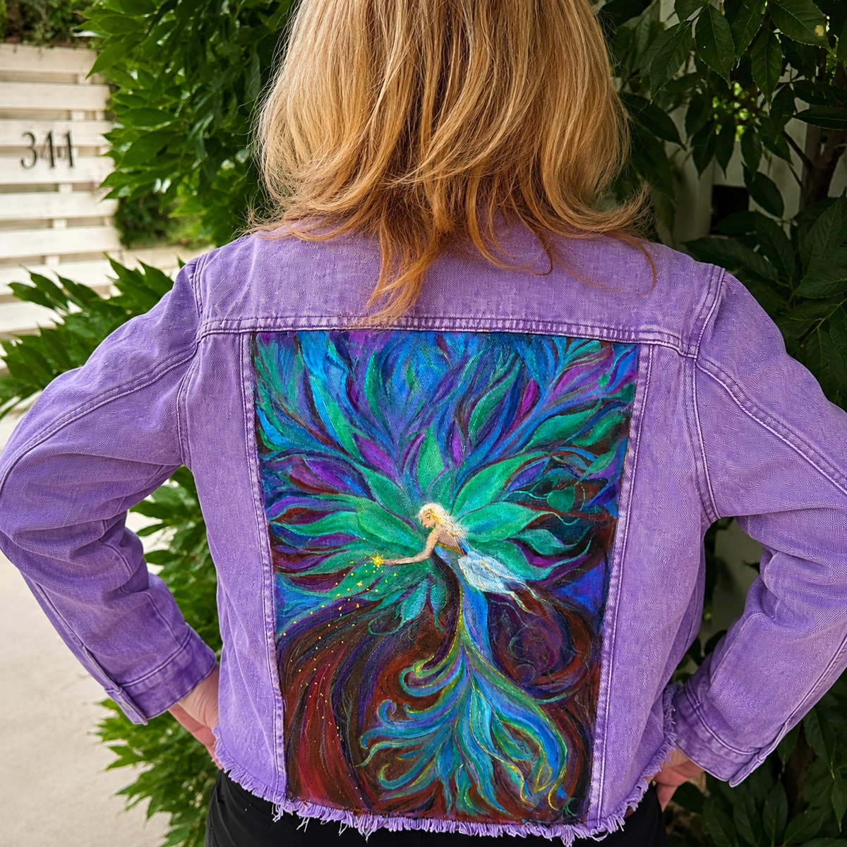 Pixie Dust | Lavender Denim Jacket | Size Large