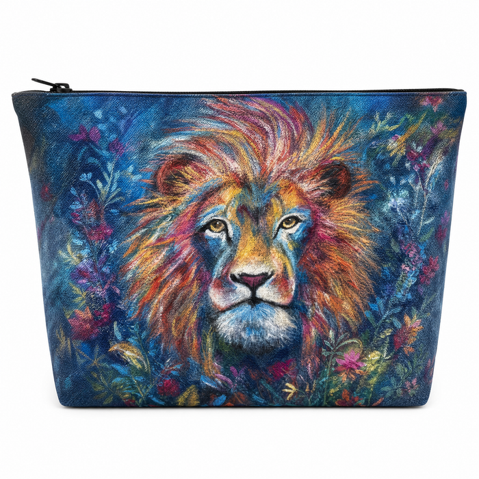 Colorful Lion | Canvas Cosmetic Bag
