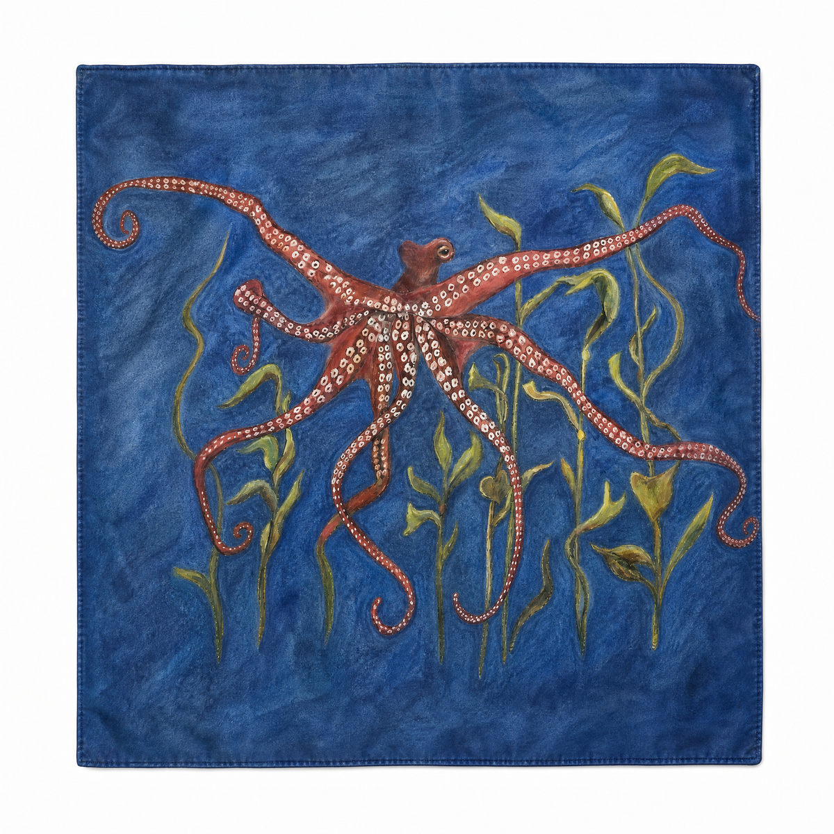 Red Octopus | Square Scarf
