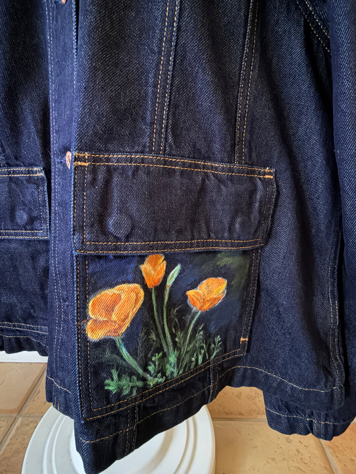 Brown Bear, California Poppies - Size Large