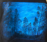 NIght Glow - Black denim jacket- Size Large