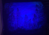 NIght Glow - Black denim jacket- Size Large