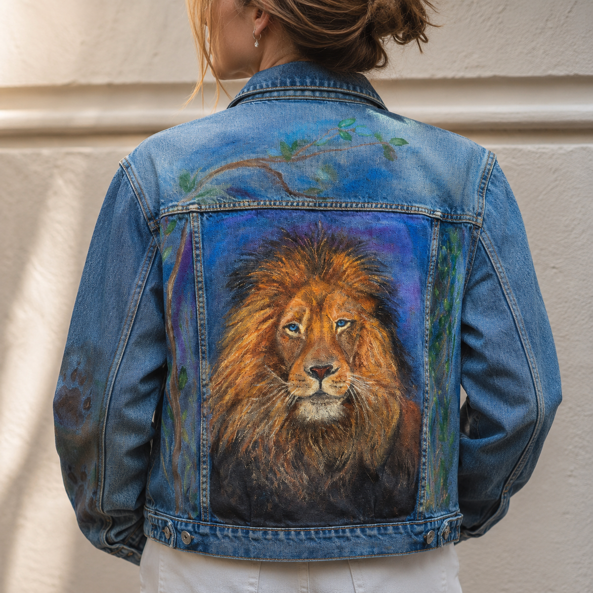 Lion | Blue Denim Jacket | Size Large