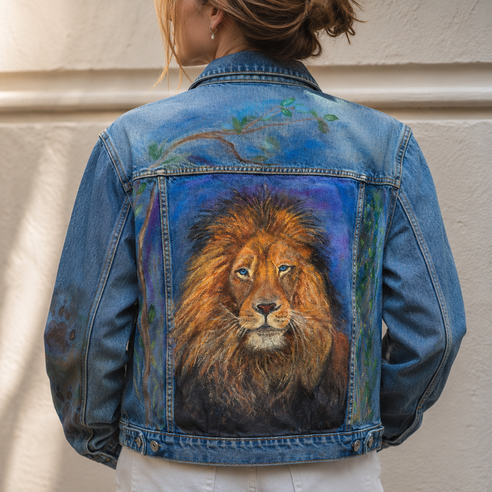 Lion | Blue Denim Jacket | Size Large